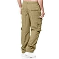 thumbnail image 4 of NAFUU Men's Cargo Pants Mens Casual Jogger Pants Solid Color Pocket Classic Fit Lightweight Comfy Hiking Cargo Pants Trousers Athletic Trousers, 4 of 5