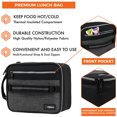 thumbnail image 4 of OPUX Premium Insulated Lunch Box for Men | School Lunch Bag for Boys| Compact Adult Lunch Pail Work Office Cooler | Soft, Leakproof, 4 Ways to Carry | Fits 12 Cans (Charcoal), 4 of 8