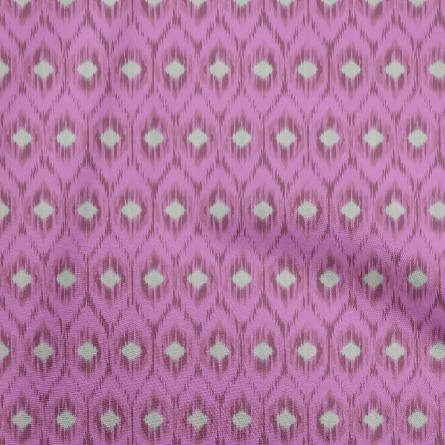 oneOone Viscose Jersey Pink Fabric Ikat Craft Projects Decor Fabric Printed By The Yard 60 Inch Wide