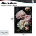 thumbnail image 4 of Stupell Industries Victorian Soft And Moody Peonies Black Floating Frame Canvas Art, 17 x 25, by Petals Prints Design, 4 of 8