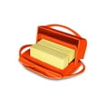 thumbnail image 2 of Butterie Flip-Top Butter Dish with Lid & Matching Knife, Holds 2 Sticks/Kerrygold Butter, No-Mess Butter Holder, Shatterproof, Dishwasher Safe (Orange), 2 of 4