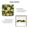 thumbnail image 5 of Tissue Lemon Fruits Flowers Leaves Box Cover Holder, Square by Xecao - Leather Decorative Organizer for Tabletop, Bathroom, Car, Office, 5 of 8