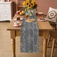 thumbnail image 2 of White Lines Table Runner 72 Inches, Vintage Abstarct Minimalist Art Gray Bed Runner Dresser Scarves Tabletop for Indoor Outdoor Parties/Ceremony/Banquet, 14" x 72", 2 of 9
