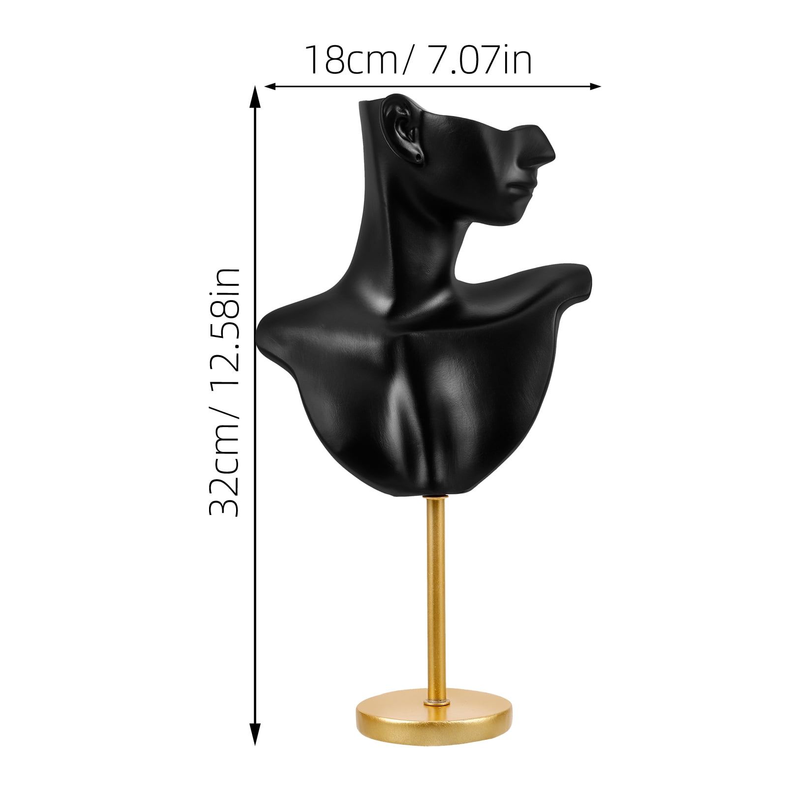 FRCOLOR Earring Necklace Rack Bust Mannequin Displaying Rack Jewelry Storage Stand