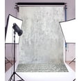 thumbnail image 2 of GreenDecor 5x7ft Backdrop Photography Background Grunge Abstract Texture Vintage Empty Room Grey Concrete Wall Brick Floor Background Photographic Child Adults Portrait Photo Studio Prop, 2 of 4