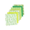 thumbnail image 2 of Monstrate Paquete de tela de acolchado cuadrado de 7 piezas patrón surtido tela de estampado accesorios de material de costura verde / 50 Type2 NO2, 2 of 6