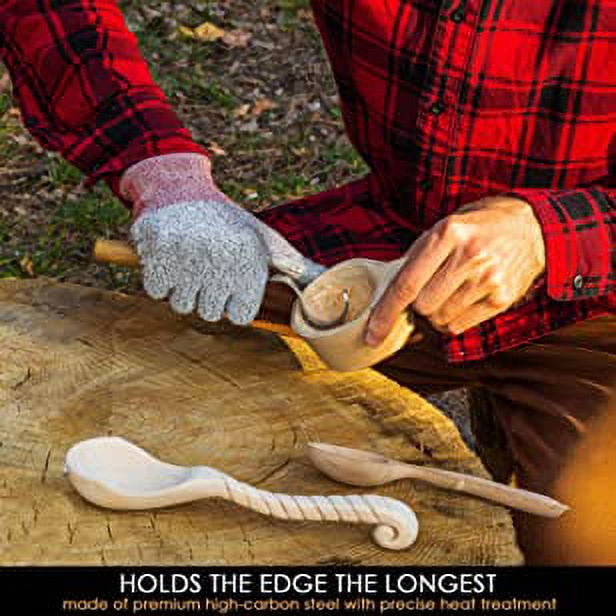 Whittling Knife Wood Carving Tool Hook Knife Detail Knife Carving Knife  Sharpener for Carving Spoon Bowl