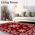 thumbnail image 2 of ODIKA 4'x6' Machine Washable Non-Slip Area Rug, Magical Wonderland Adorned With Sparkling Decorative Art High Traffic Rug, Red, 507086, 2 of 7
