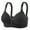 Black, variant on Women's Large Sized Front Buttoned Lactation Underwear That Is Breathable And Comfortable With A Pair Of Breasts. Middle ' Bras Without Steel Rings