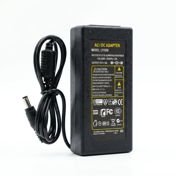 12V 6A (72W) AC to DC Power Supply Power Adapter for 12V LED Strip Lights
