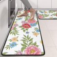 thumbnail image 2 of Kitchen Rugs Sets Of 2,Pioneer Flower Floral Print Pattern Anti Fatigue Kitchen Mat Rugs Non Slip Washable,Decorative Kitchen Floor Mats for Kitchen,Sink,Laundry,17X47 Inch, 2 of 5