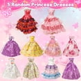 thumbnail image 4 of Chuvikid 79 Pcs Doll Clothes and Accessories Including Hat,Princess Dress,Fashionable Dress,Top,Pants,High Heels and Various Other Accessories for 11.5 inch Doll,Doll Closet Toys for Girl Gift Ages 3, 4 of 8