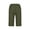 Army Green#women shorts summer cotton, variant on aohooy Linen Capri Shorts for Women Knee Length Bermuda Short Side Split Buttons Elastic Waist Casual Summer Capris with Pockets Army Green,S