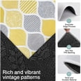 thumbnail image 3 of Yellow and Gray Geometric Quatrefoil Pattern Kitchen Rugs Sets Of 3,Kitchen Runner Rugs Non Skid Washable,Decorative Kitchen Floor Mats for Kitchen,Sink,Laundry,17"x30"+ 17"x47" + 17"x59", 3 of 6