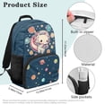 thumbnail image 7 of Jeiento 4 Piece Backpack and Lunch Box Set for Elementary School Boys Girls 17 Inch Space Axolotl Bookbag with Lunch Bag, Pencil Case, Bookmark for Back to School, 7 of 7