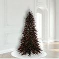 thumbnail image 3 of Vickerman 7.5' Black Fir Artificial Christmas Tree, Orange  Dura-lit LED Lights, 3 of 3