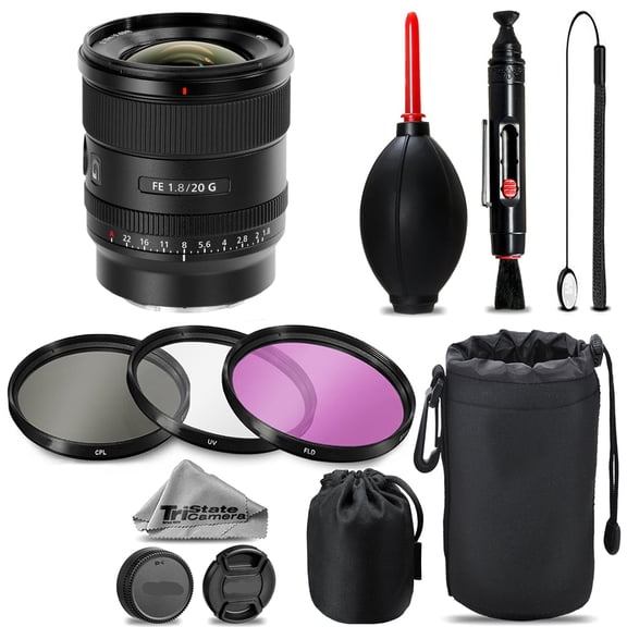 Sony FE 20mm f/1.8 G Lens   UV   FLD   CPL   Blower Brush   Lens Pen (International Version)
