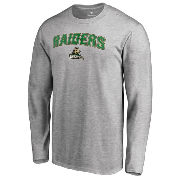Men's Ash Wright State Raiders Proud Mascot Long Sleeve T-Shirt
