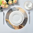 thumbnail image 3 of WOBOGO Brown Petal Texture Round Placemats Set of 6 Heat Resistant Washable Kitchen Table Decorations 15.4in, 3 of 7