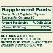 Spring Valley Ultra Strength Vitamin C, 2,000 mg, 120 Count, Dietary Supplement Capsules for Immune Health