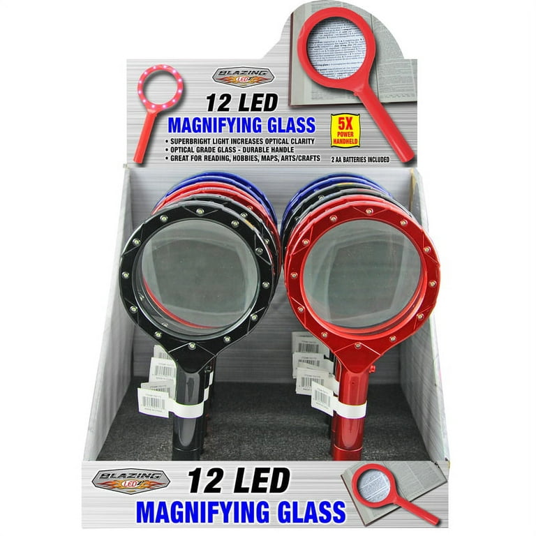 21753-6/12 - LA-MAGCLM-6/12 LitezAll COB LED Lighted Hand Held Magnifying  Glass