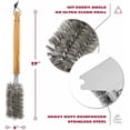 thumbnail image 2 of All Angles BBQ Grill Brush for Outdoor Grill – Cleans All Angles, Large Wooden Handle, and Stainless Steel Bristles - BBQ Brush for Grill Cleaning – Grill Cleaner Brush Safe for BBQ and Grill, 2 of 8