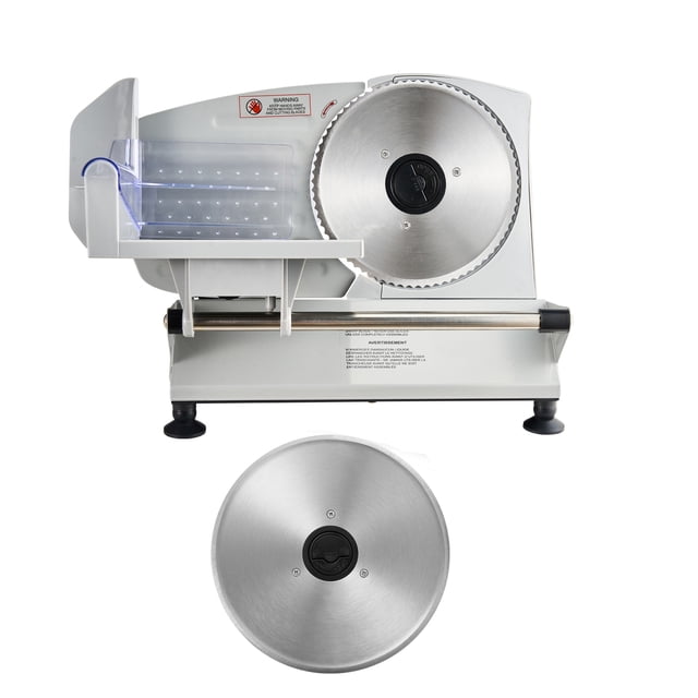 KFFKFF Meat Slicer, 6.7 inch 150W Electric Deli Slicer Machine with two SUS420 Blades, 0-0.6 inch Adjustable Thickness, ETL Certified Home Food-Slicer, ETL Approved