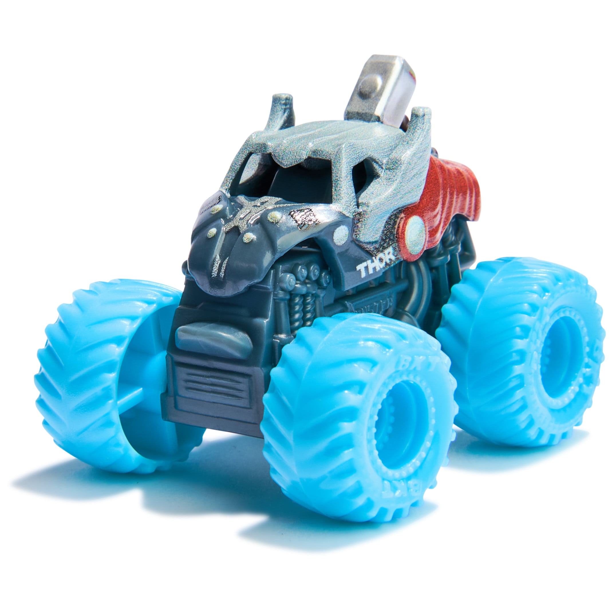 Monster Jam, Marvel Mini 1:87 Scale Monster Truck 3-Pack (Thor, Black Panther, Iron Man)