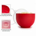 thumbnail image 4 of Silicone Popcorn Popper Collapsible Hot Air Microwavable Popcorn Maker Bowl Made without BPA Red, 4 of 7