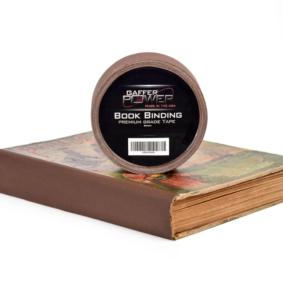 PRIME - Bookbinding Tape By Gaffer Power, Brown Cloth Book Repair Tape, 2" X 15 Yards