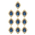 thumbnail image 3 of 10 piezas de adornos de diamantes de imitación de cristal con parte trasera plana para hacer tarjetas, fundas de teléfono, Decoden 30x25mm, 3 of 9