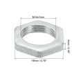 thumbnail image 2 of Uxcell M14x1.0 Steel Hex Nuts 50 Pcs Metric Thread Zinc Plated Finished Hardware Nuts Screw Bolt Fasteners 4mm Tall, 2 of 5