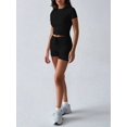 thumbnail image 4 of Womens Two Piece Lounge Sets Casual Summer Outfits 2 Piece Short Matching Clothing Set Black S, 4 of 8