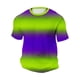 thumbnail image 3 of Ceisia Men's Casual Mardi Gras Graphic T-shirt Short Sleeve Round Neck Purple Green Yellow Stripe & Mask Print Summer Streetwear Tee Tops Purple S Gifts, 3 of 5
