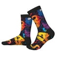thumbnail image 2 of Pofeuu Playful Ghosts Night Sky Print Crew Socks, Adult Running Hiking Socks for Youth and Adult, 2 of 7