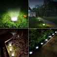 thumbnail image 3 of PLINVON 4 Pack Solar Ground Lights Outdoor,8 LED Solar Powered in Ground Disk Light for Driveway Walkway Pathway Lawn Patio Yard Outside Garden Decor, 3 of 10