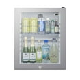 thumbnail image 3 of Commercially listed 5.5 cu.ft. counter height beverage center in a 24" footprint, with black cabinet, glass door, thin stainless steel handle, and lock, 3 of 4