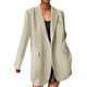 thumbnail image 1 of Gibobby Blazer de mujer casual chamarra para mujer con frente abierto para trabajo negocios casual para mujer(Blanco,M), 1 of 5