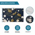 thumbnail image 6 of Yellow Flower Placemats Set of 12, Japanese Style Floral Leaf Textured Navy Blue Placemats for Dining Table, Place Mats for Kitchen Tabletop, Waterproof Wipeable Dining Table Mats Set, 6 of 9