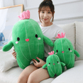 thumbnail image 5 of Cuddly Cactus Stuffed Plant Animal with Smile Face and Pink Antenna Soft Cacti Plush Toy Pillow,S, 5 of 5