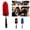 Red, variant on 1pc Wheel Tire Brush 16.9" Long, Easy Reach Wheel and Rim Detailing Brush Long Soft Bristle, Car Tire Brush, Wheel Scrub Brush, Multipurpose use, Orange & Black