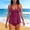 A905 Hot Pink, variant on Halter Tankini Sets for Women Built-in Bra V Neck Knot Front Two Piece Swimsuits Flowy Flattering Bathing Suits Full Coverage Beachwear