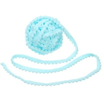 Uxcell 8.5 Yards Pom Pom Trim Ribbon, 0.5" Wide Light Blue Pom Pom Ball Fringe Trim Ribbon for DIY Crafts Curtain Clothes Pillow Home Decoration