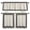 Black Cream, variant on Pink Grey Kitchen Curtains, Kitchen Curtains and Valances Set of 3, Gray Farmhouse Modern Rustic Light Filtering Tailored Tier Curtain 24 Inch Length Drapes for Cafe Sink Bedroom