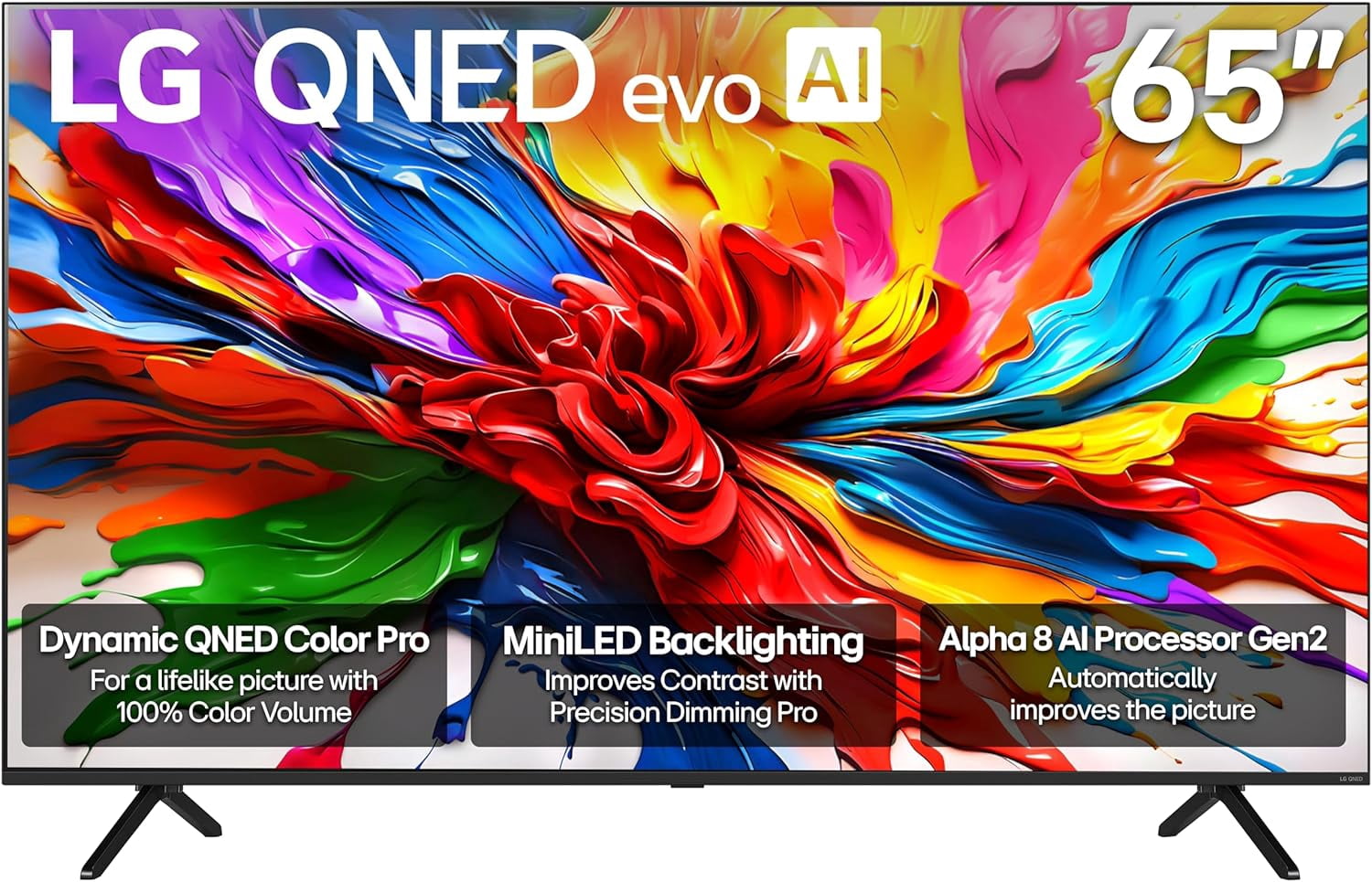 LG 65QNED92AUA 65 Inch 4K QNED Mini LED evo AI Smart TV with a 6 Year Amber Protection Plan (2025)