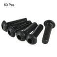thumbnail image 3 of M6x20mm Hex Socket Button Head Bolts Alloy Steel Blackening 50 Pack, 3 of 5