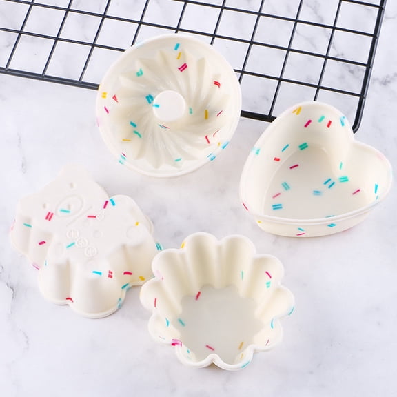 ifundom 6-Piece Silicone Baking Molds Set Non-Stick Flexible Kitchen Bakeware Lightweight and Safe