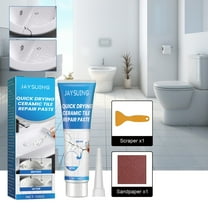 Cevemin Ceramic Tile Repair Cream Kit - Quick-Dry Crack Filler for Bathroom & Kitchen Floors/Walls | Includes Scraper & Sandpaper | Safe & Eco-Friendly Tile Maintenance Paste