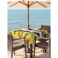 thumbnail image 3 of Outdoor Tablecloth with Umbrella Hole for Patio/Picnic/Party/Camping, Cow Sunflowers Waterproof Table Cloth Square Cover Washable, Farmhouse Country Animals Floral Black Plaid (54"x 54"), 3 of 8