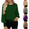 thumbnail image 7 of aohooy Women's Sequin Tops Sparkle Long Sleeve Blouses Elegant Dressy Formal Chiffon Shirt Shimmer Glitter Patchwork Party Tunics Purple,L, 7 of 7